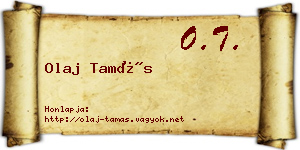 Olaj Tamás névjegykártya
