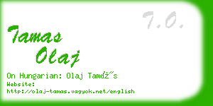 tamas olaj business card